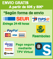 Envio gratis a toda Espaa con pedidos superiores a 70 Euros